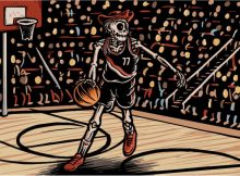 Moda中心独家的成熟标签将以GN标志性的骷髅人物Moss为特色，在Moda中心打篮球。